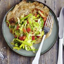 Pfannkuchen mit Spitzkohlgemüse Pfannkuchen mit Spitzkohlgemüse