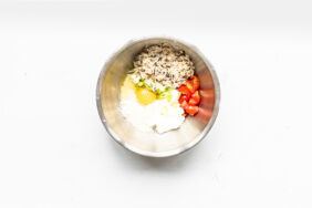 Vegetarische Füllung für Zucchini aus dem Ofen Vegetarische Füllung für Zucchini aus dem Ofen