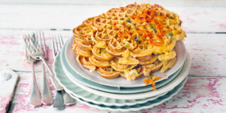 Möhrenwaffeln mit Käse Möhrenwaffeln mit Käse