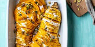 Hasselback-Kürbis Hasselback-Kürbis