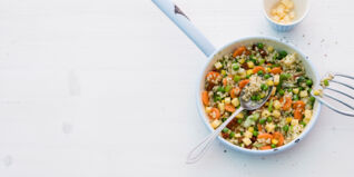 Weizen-Gemüse-Pfanne Weizen-Gemüse-Pfanne