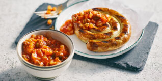 Bratwurst auf Languedoc-Art Bratwurst auf Languedoc-Art