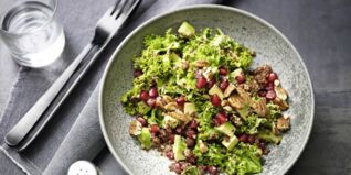 Grünkohlsalat mit Quinoa und Granatapfel Grünkohlsalat mit Quinoa und Granatapfel