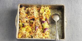 Kürbis-Rosenkohl-Gratin Kürbis-Rosenkohl-Gratin