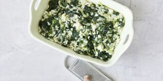 Spinatrisotto aus dem Ofen Spinatrisotto aus dem Ofen