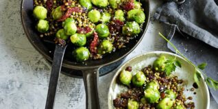 Gebratener Rosenkohl mit Linsen Gebratener Rosenkohl mit Linsen