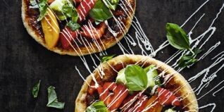 Roti Paratha mit Ziegenkäse Roti Paratha Tomate Mayonnaise