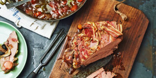 Rehkeule mit Speck Rehkeule mit Speck