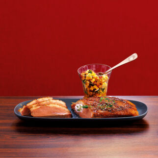 Entenbrust mit Ananas-Salsa Entenbrust mit Ananas-Salsa