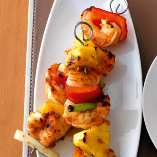 Fruchtige Garnelenspieße Fruchtige Garnelenspieße