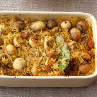 Türkischer Pilaw mit Champignons Türkischer Pilaw mit Champignons