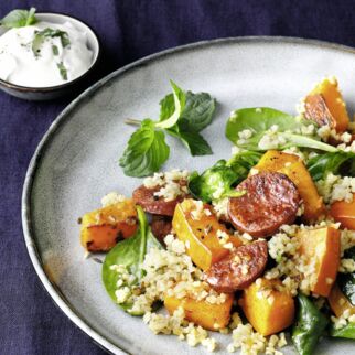 One-Pot-Bulgur mit Merguez One-Pot-Bulgur mit Merguez