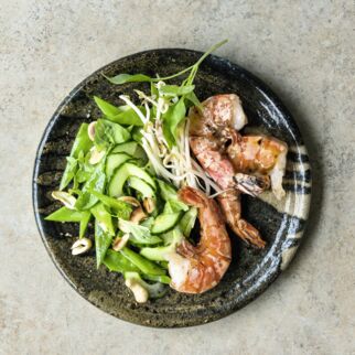 Garnelensalat mit Zuckerschoten Garnelensalat mit Zuckerschoten