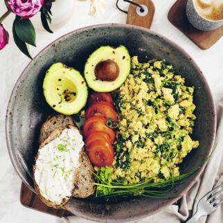 Tofuscramble mit Spinat Tofuscramble mit Spinat