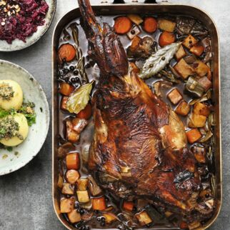 Geschmorte Rehkeule Geschmorte Rehkeule