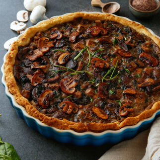 Vegane Spinat-Champignon-Quiche Vegane Spinat-Champignon-Quiche