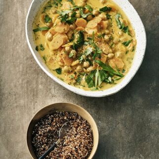 Kichererbsencurry
mit Möhren Kichererbsencurry
mit Möhren