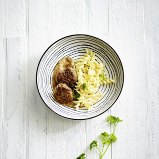 Pilzbuletten
mit Pilzrahmsauce Pilzbuletten
mit Pilzrahmsauce