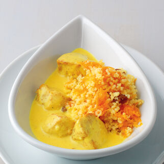 Rahmcurry mit Möhren-Couscous Rahmcurry mit Möhren-Couscous