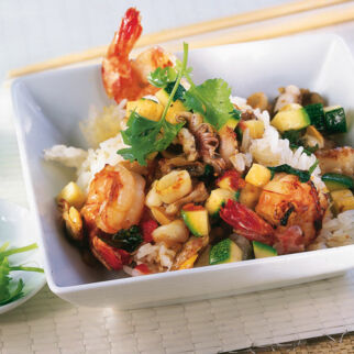 Reis mit Meeresfrüchten Reis mit Meeresfrüchten