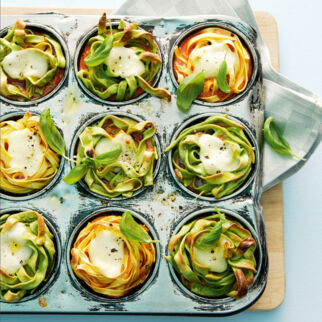 Gratinierte Nudelmuffins Gratinierte Nudelmuffins
