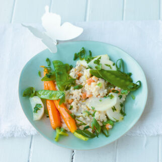 Graupenrisotto mit Frühlingsgemüse Graupenrisotto mit Frühlingsgemüse