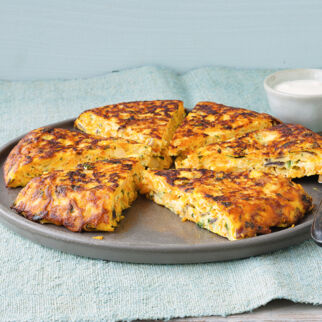 Möhren-Frittata mit Mandeln Möhren-Frittata mit Mandeln