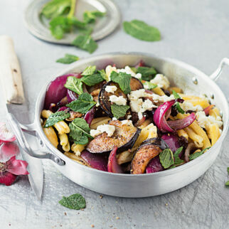 Orientalische Auberginenpasta Orientalische Auberginenpasta