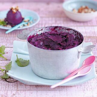 Heidelbeer-Mandel-Sorbet Heidelbeer-Mandel-Sorbet