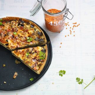 Linsen-Auberginen-Quiche Linsen-Auberginen-Quiche