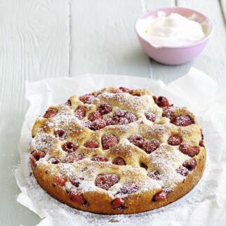 Himbeerkuchen mit Hefeteig Himbeerkuchen mit Hefeteig