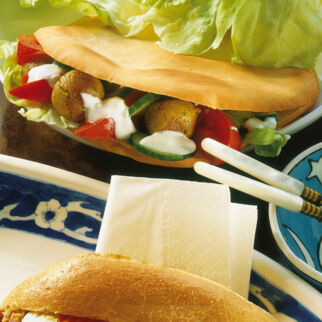 Israelische Falafel-Pitas Israelische Falafel-Pitas