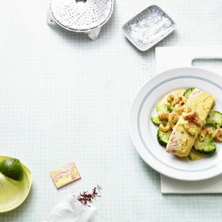 Gedämpfter Fisch mit Safran Gedämpfter Fisch mit Safran