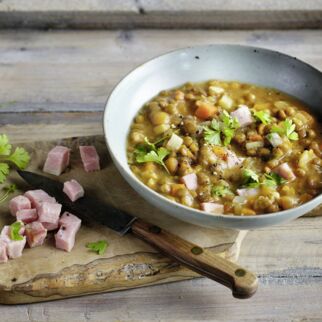 Linsentopf mit Kasseler Linsentopf mit Kasseler