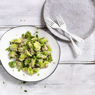 Linsen-Rosenkohl-Pfanne Linsen-Rosenkohl-Pfanne