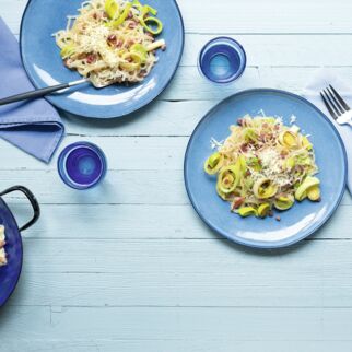 Carbonara mit Lauch Carbonara mit Lauch