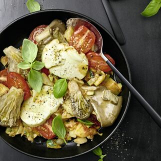Pilz-Halloumi-Päckchen mit Gemüse Pilz-Halloumi-Päckchen mit Gemüse