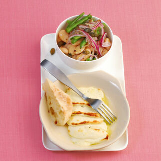 Bohnensalat mit Halloumi Bohnensalat mit Halloumi