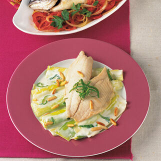 Tilapia-Filet auf Lauch Tilapia-Filet auf Lauch
