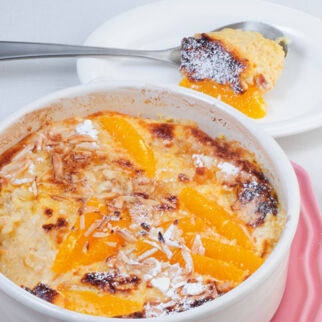 Orangen-Reis-Auflauf mit Karamellkruste Orangen-Reis-Auflauf mit Karamellkruste