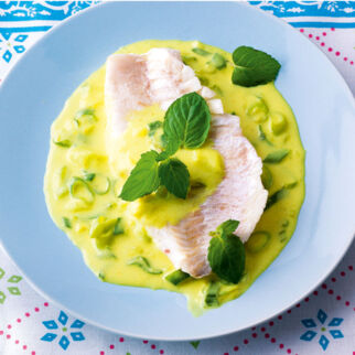 Rotbarsch mit Kokos-Curry-Sauce Rotbarsch mit Kokos-Curry-Sauce