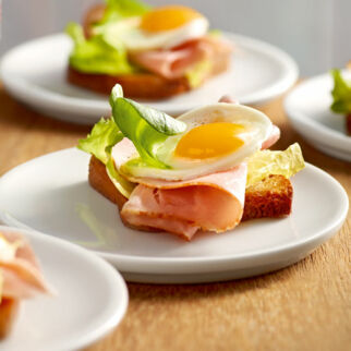 Strammer Max mit Wachtelei Strammer Max mit Wachtelei