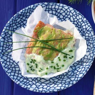 Lachs mit Wasabisauce Lachs mit Wasabisauce