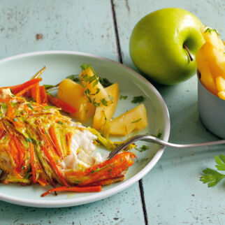 Kabeljau im Gemüsemantel Kabeljau im Gemüsemantel