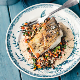 Filet de sandre aux lentilles - Zanderfilet mit Linsen Filet de sandre aux lentilles - Zanderfilet mit Linsen