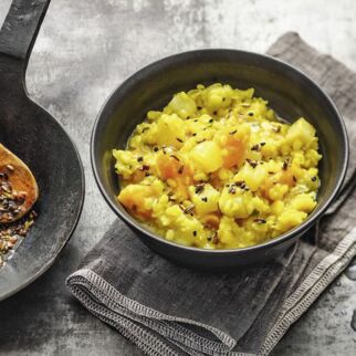 Moong-Dal mit Aprikosen Moong-Dal mit Aprikosen