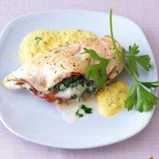 Hähnchen-Cordon-bleu mit Gorgonzola Hähnchen-Cordon-bleu mit Gorgonzola