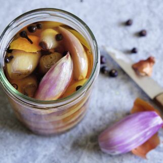 Schalotten mit Sherryessig Schalotten mit Sherryessig