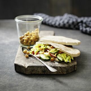 Pitataschen mit Röst-Kichererbsen Pitataschen mit Röst-Kichererbsen