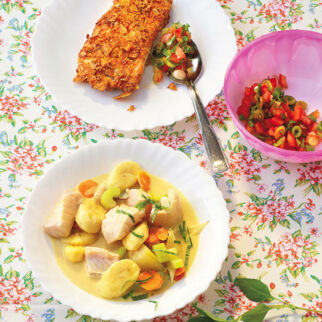 Nacho-Fisch mit Salsa Nacho-Fisch mit Salsa